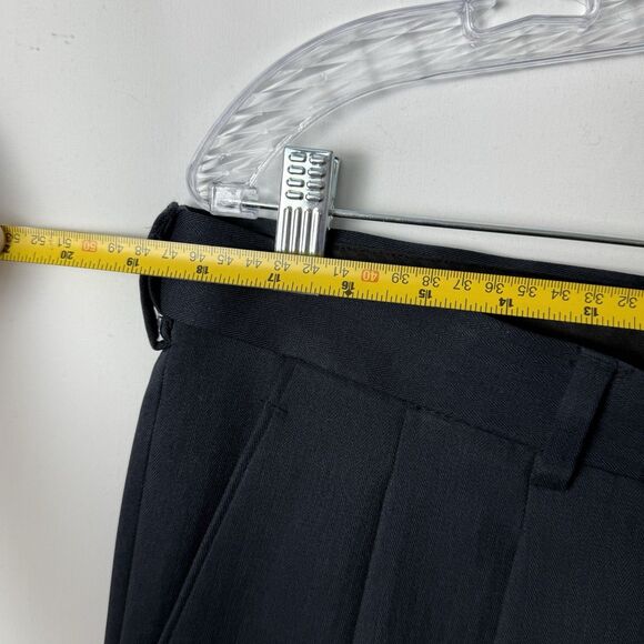 Paul Frederick Men’s 36x28 Navy Blue Pleated Dress Pants Cuffed Extended Waist - Picture 14 of 16